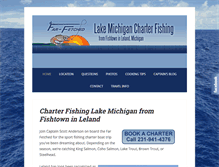 Tablet Screenshot of lelandcharterboat.com